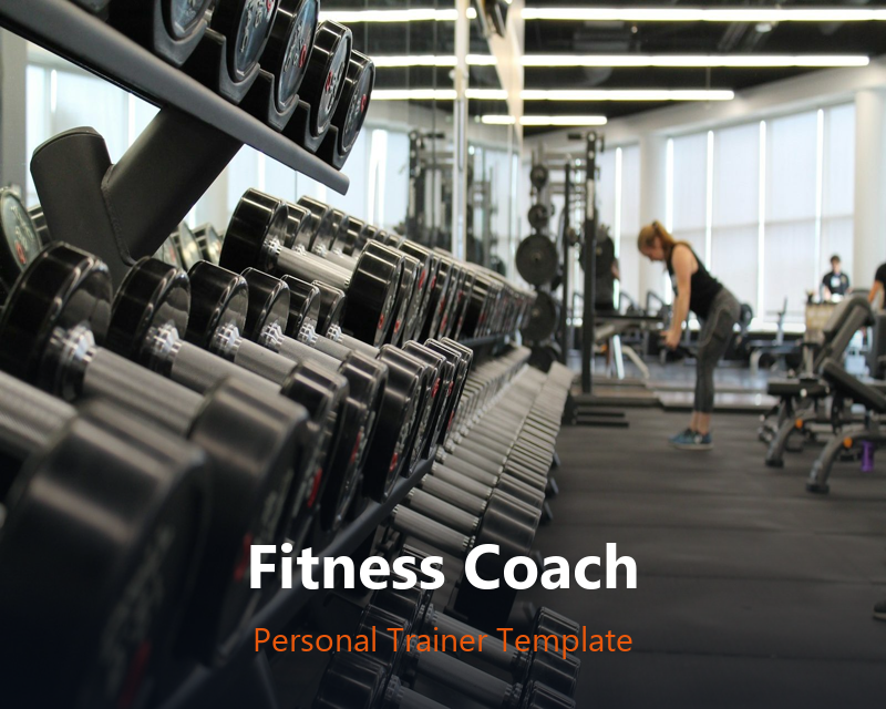 Fitness coach portfolio template