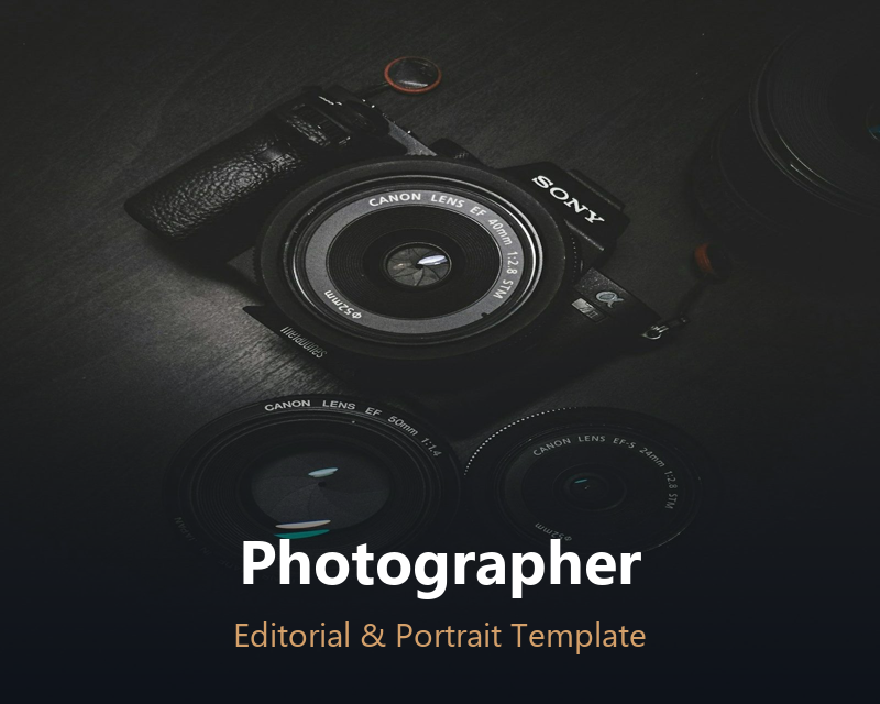 Photographer portfolio template